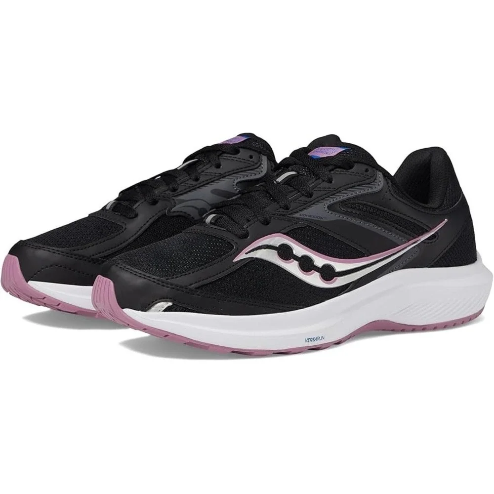 Saucony® (Women's 10.5 B) Cohesion™ 17 Running Shoes in Black/Orchid